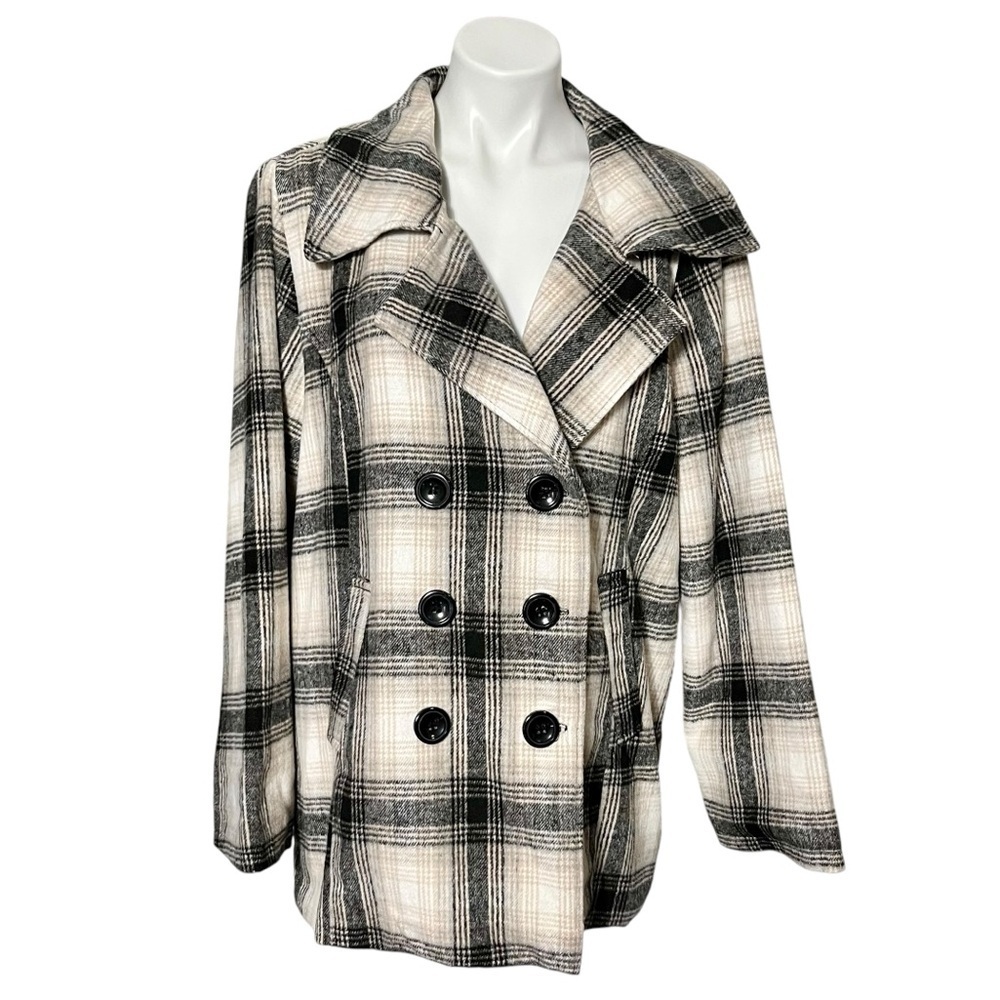 Me Jane Multi Plaid Peacoat Size 0X